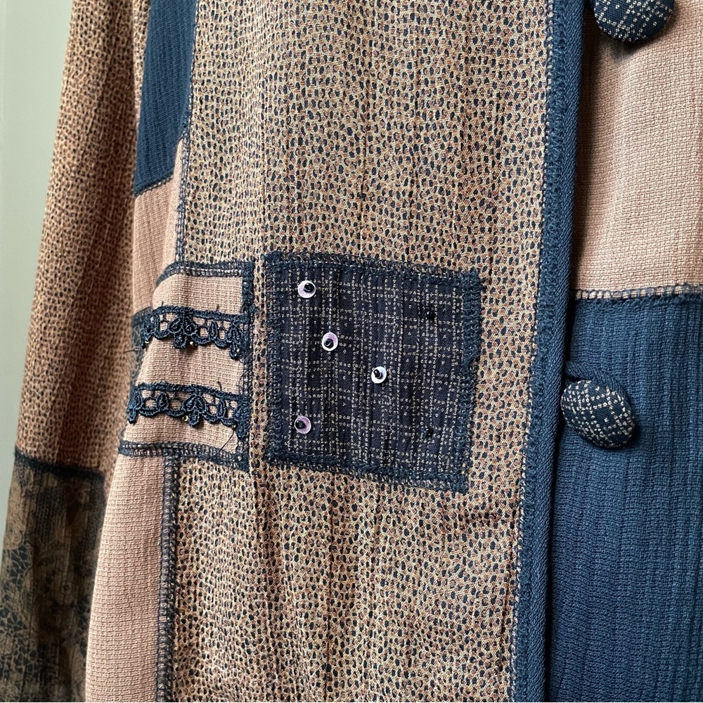 Vtg Koret Jacket Women's 16w Patchwork Button Up … - image 5